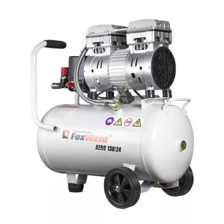 Компрессор безмасляный коаксиальный AERO 130/24 oil-free FoxWeld купить в Тюмени