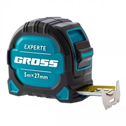 Рулетка нейлон Experte 5м x 27мм двухкомпон. корпус магнит двухстор. разметка Gross 32575 купить в Тюмени