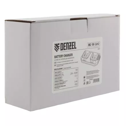 Устройство зарядное для аккумуляторов Denzel IBC-18-3.0-2, Li-Ion, 18В, 3.0 А, для двух батарей 28454 купить в Тюмени