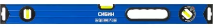 Уровень СИБИН коробчатый усиленный, утолщенный профиль, 2 фрезерованные поверхности, 3 противоударных ампулы (1 поворотная на 360 град), с ручками, 6 34609-060 купить в Тюмени