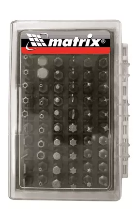 Набор бит с магнитным держателем, CrV,61шт MATRIX 11387 купить в Тюмени