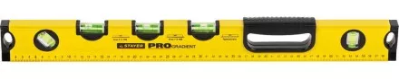 Уровень STAYER &quot;PROFI&quot; &quot;PROGRADIENT&quot;, градиентный, для &quot;водных&quot; работ, с фиксированными углами, 5 ампул, линейка, 60см 34730-060_z01 купить в Тюмени