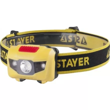 Фонарь STAYER &quot;MASTER&quot; налобный светодиодный, 1Вт(80Лм)+2LED, 4 режима, 3ААА 56568 купить в Тюмени