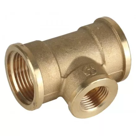 Тройник GENERAL FITTINGS переходной, латунь, г/г/г, 3/4&quot;-1/2&quot;-3/4&quot; 51061-3/4-1/2-3/4 купить в Тюмени