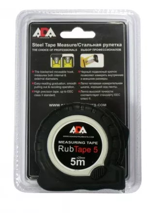 Рулетка 5 м х 25 ADA RubTape 5 купить в Тюмени