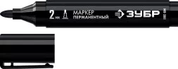 ЗУБР МП-300 черный, 2 мм перманентный маркер (06322-2)