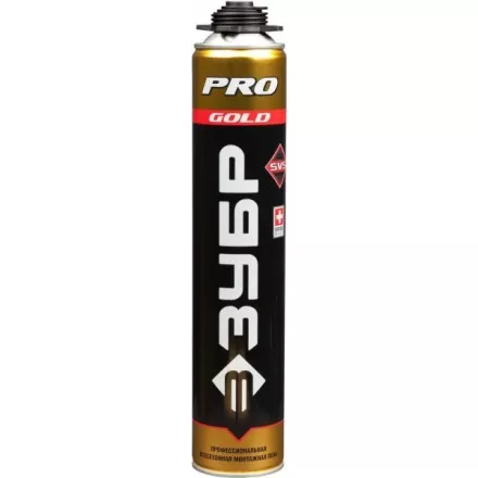Пена ЗУБР &quot;GOLD PRO&quot; профессиональная, монтажная, пистолетная, всесезонная, 750мл 41155 купить в Тюмени