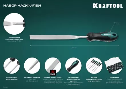 Набор надфилей KRAFTOOL 16030-6 купить в Тюмени