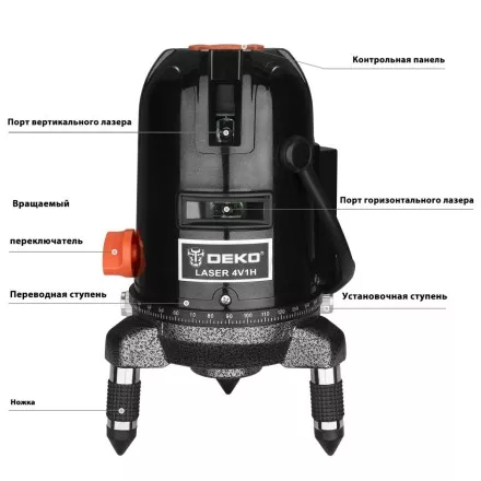 Уровень лазерный DEKO LL57GA, 065-0281 купить в Тюмени