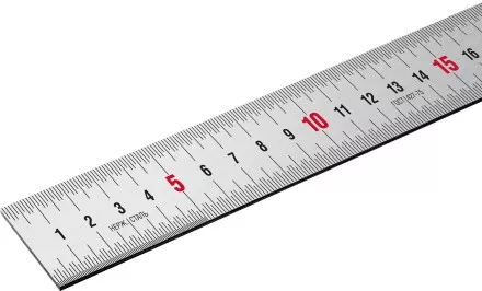ЗУБР Про-15, длина 0.15 м, усиленная нержавеющая линейка, Профессионал (34280-015) купить в Тюмени