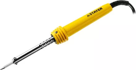 Паяльник MAXTerm с пластмассовой рукояткой, жало - конус, STAYER 55305-30, 30 Вт 55305-30 купить в Тюмени