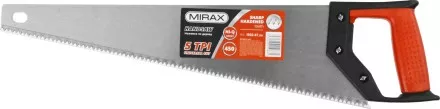 Ножовка по дереву (пила) MIRAX Universal 450 мм, 5 TPI, рез вдоль и поперек волокон, для крупных и средних заготовок 1502-47_z01 купить в Тюмени