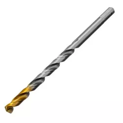 Сверло спиральное по металлу Denzel, 9 х 175 мм, Р6М5, Golden Tip, удлиненное 718262