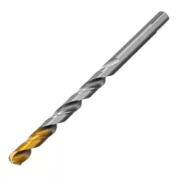 Сверло спиральное по металлу Denzel 12 x 205 мм, Р6М5, Golden Tip, удлиненное 718265