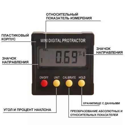 Цифровой угломер-транспортир DEKO, 065-0286 купить в Тюмени