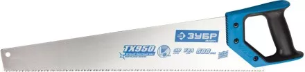 Ножовка по дереву (пила) ЗУБР ЛЕВША-9 450 мм, 9 TPI, мелкий 3D зуб, точный рез вдоль и поперек волокон всех видов материалов, 2K рукоятка 15233-45 купить в Тюмени