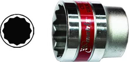 Головка торцевая 32 мм 12-гранная CrV  под квадрат 1/2&quot; хромированная  MATRIX MASTER 13698 купить в Тюмени