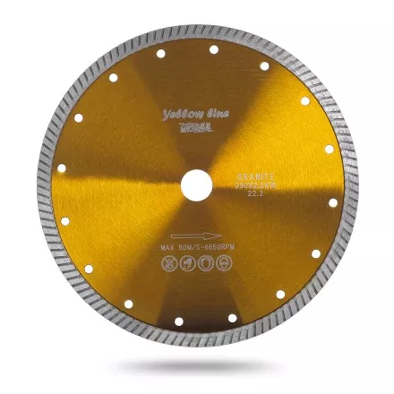 Алмазный турбо диск Messer Yellow Line Granite. Диаметр 350 мм. купить в Тюмени