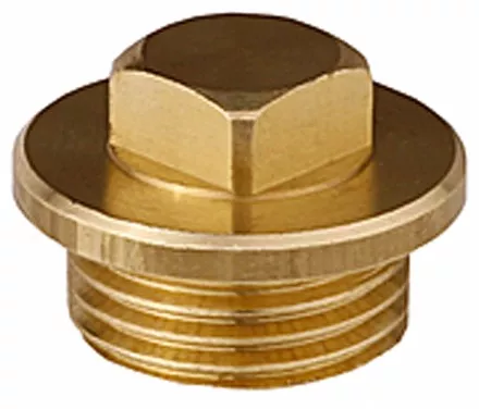 Заглушка GENERAL FITTINGS, 6-ти гранная головка с прижимной шайбой, никелированная латунь, наружная резьба, 1&quot; 51099-1 купить в Тюмени