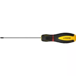 Отвертка STAYER &quot;PROFI&quot; &quot;PROTech&quot;, двухкомп рукоятка, намагниченная, Cr-Mo, PH0x100мм 25132-0-10_z02