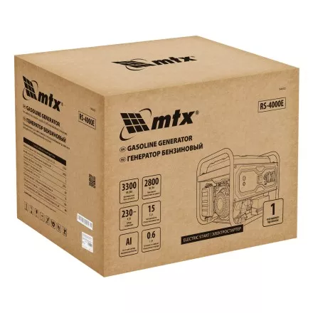 Генератор бензиновый MTX RS-4000E, 3,3 кВт, 230В, электростартер купить в Тюмени