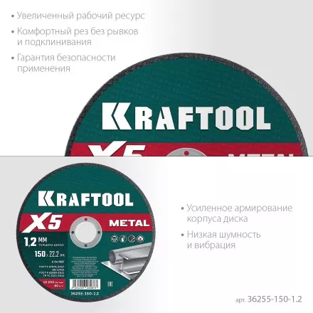 Круги отрезные абразивные, по металлу 36255-150-1.2 купить в Тюмени