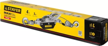 Лебедка STAYER &quot;MAXPull&quot; рычажная, тросовая, 4т/3м 4310-4 купить в Тюмени