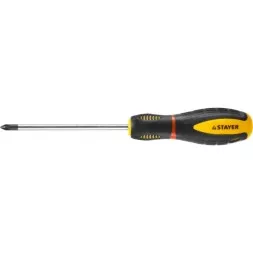 Отвертка STAYER &quot;PROFI&quot; &quot;PROTech&quot;, двухкомп рукоятка, намагниченная, Cr-Mo, PH1x100мм 25132-1-10_z02