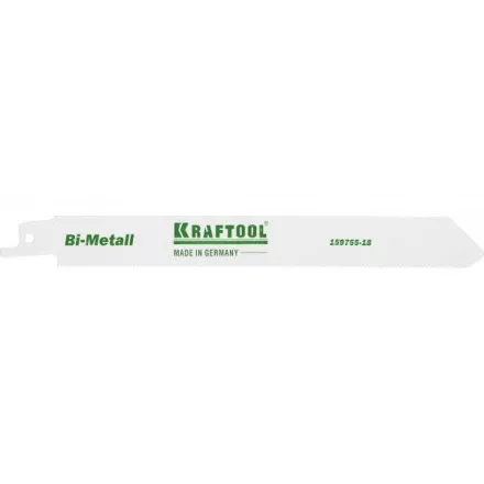 Полотно KRAFTOOL &quot;INDUSTRIE QUALITAT&quot;, S1122EF, для эл/ножовки, Bi-Metall, по металлу, шаг 1,4мм, 180мм 159755-18 купить в Тюмени