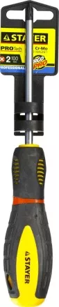 Отвертка STAYER &quot;PROFI&quot; &quot;PROTech&quot;, двухкомп рукоятка, намагниченная, Cr-Mo, PH2x100мм 25132-2-10_z02 купить в Тюмени