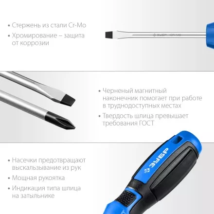 ЗУБР 18 предм., набор отверток, Профессионал (25242) купить в Тюмени