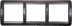 Панель СВЕТОЗАР &quot;ГАММА&quot; накладная, горизонтальная, цвет темно-серый металлик, 3 гнезда SV-54148-DM купить в Тюмени