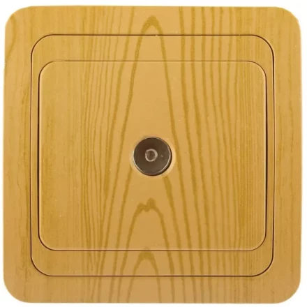 Розетка СВЕТОЗАР &quot;ГАММА&quot; телевизионная, цвет ольха SV-54115-A купить в Тюмени