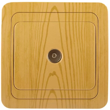 Розетка СВЕТОЗАР &quot;ГАММА&quot; телевизионная, цвет ольха SV-54115-A купить в Тюмени