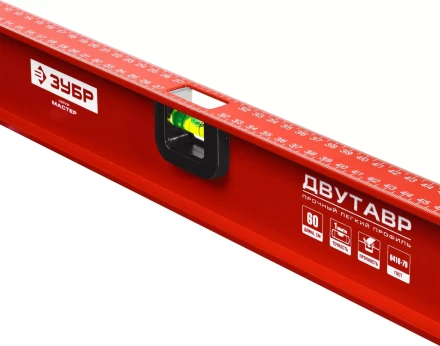 Уровень ЗУБР &quot;МАСТЕР&quot; двутавровый, усиленный, 3 глазка (один поворотный), 60см 4-34583-060 купить в Тюмени