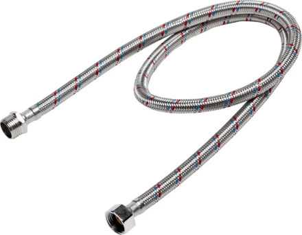Подводка гибкая STAYER для воды, оплетка из нержавеющей стали, г/ш 1/2&quot; - 1м 51015-G/S-100 купить в Тюмени