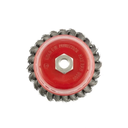 Щетка для УШМ 125 мм М14 &quot;чашка&quot; двухрядная крученая проволока 0,35 мм MTX 74678 купить в Тюмени