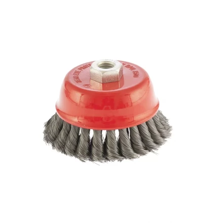 Щетка для УШМ 125 мм М14 &quot;чашка&quot; двухрядная крученая проволока 0,35 мм MTX 74678 купить в Тюмени