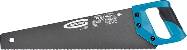 Ножовка по дереву "PIRANHA",550 мм,11-12 TPI,зуб-3D,кал.зуб,тефл.покр.полотна,2-х комп.рук-ка GROSS 24108 купить в Тюмени