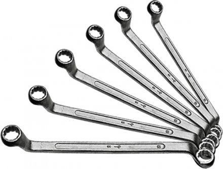 Набор ключей накидных 6–17 мм 6 шт. хромированные SPARTA 153305 купить в Тюмени