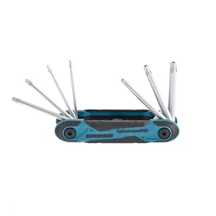 Набор ключей имбусовых Tamper-Torx TT10-TT40 CrV складные 7 шт Gross 16413 купить в Тюмени