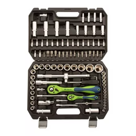Набор инструментов 94 предмета, CrV, 1/2&quot;, 1/4&quot; Сибртех 13509 купить в Тюмени