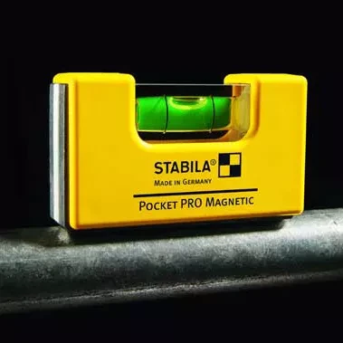 Уровень тип  Pocket Pro Magnetic 70x20x40мм в алюминиевом корпусе с магнитами с V-образным пазом  STABILA купить в Тюмени