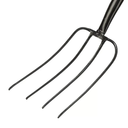 Вилы 4-рогие Сибртех 61379, сенные, кованые, 210х340х1260 мм, деревянный лакированный черенок купить в Тюмени