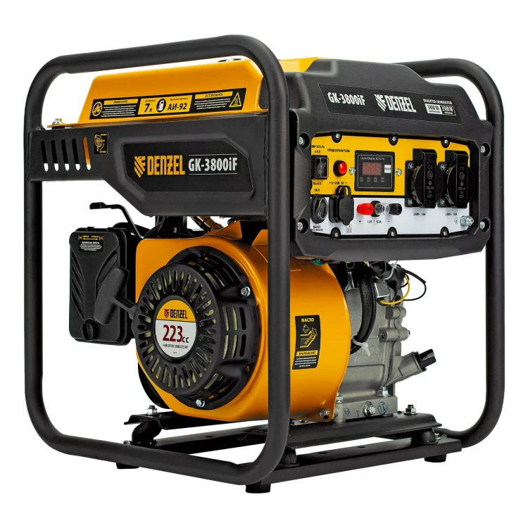 Генератор инверторный DENZEL GK-3800iF, 3,8 кВт, 230 В, ручной старт купить в Тюмени