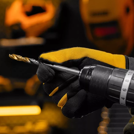 Сверло спиральное по металлу Denzel 8 x 117мм, Р6М5, Golden Tip, многогранная заточка, 718282 купить в Тюмени