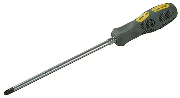 Отвертка STAYER "MAX-GRIP" Regular, Cr-V, намагниченная с усилит, PZ №3x200мм 25822-3-200 GF купить в Тюмени