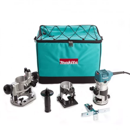 Кромочный фрезер Makita RT0702CX2, 3 сменных базы купить в Тюмени