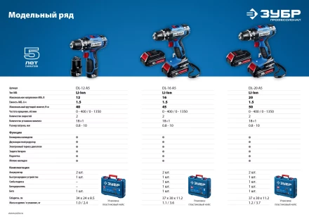 Дрель-шуруповерт 2 АКБ DL-12 A5 серия ПРОФЕССИОНАЛ купить в Тюмени