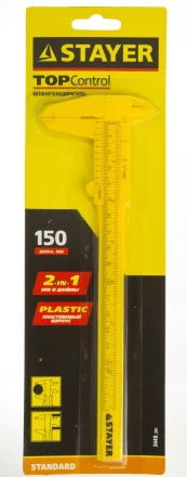 Штангенциркуль STAYER "STANDARD" пластмассовый, 150 мм 3440_z01 купить в Тюмени